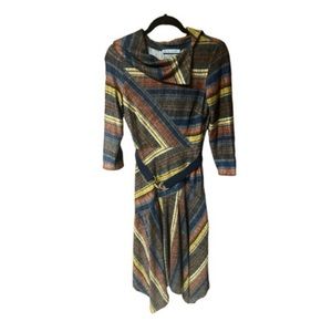 Danny & Nicole Striped Cowl Neck Sweater Dress NWT